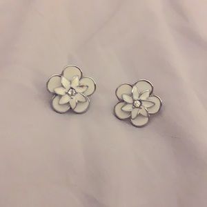 Kate Spade white flower earrings